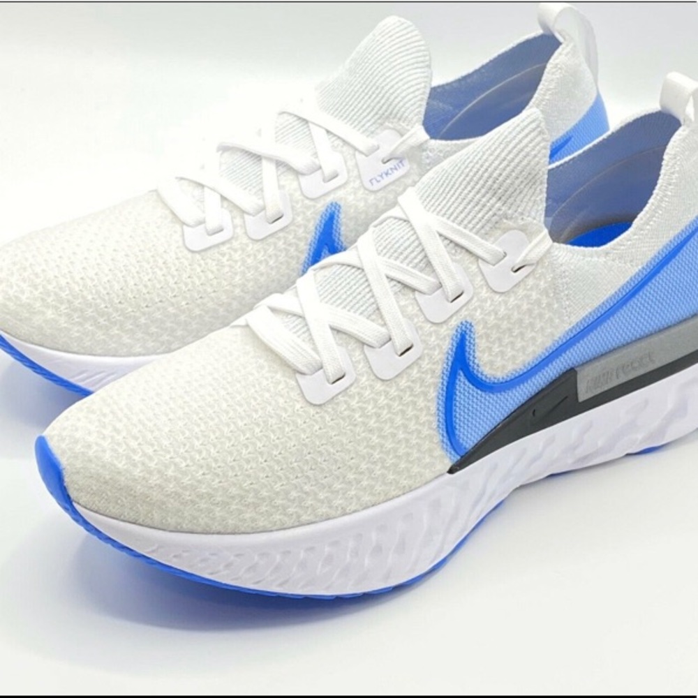 NIKE React Infinity Run FlyKnit White Photo Blue Men’s Sneakers.. Size:12